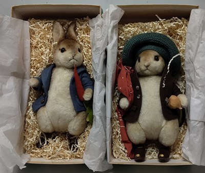 Lot 18 - R. JOHN WRIGHT BEATRIX POTTER PETER RABBIT AND BENJAMIN BUNNY FELT DOLL PACK