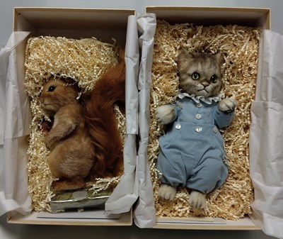 Lot 19 - R. JOHN WRIGHT BEATRIX POTTER TOM KITTEN AND SQUIRREL NUTKIN LIMITED EDITION FELT DOLL PACK