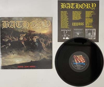 Lot 199 - BATHORY - BLOOD FIRE DEATH LP (FLAG 26 - UK ORIGINAL - INC INSERT)