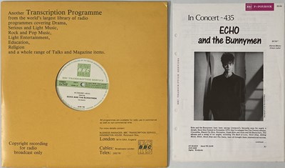 Lot 203 - BBC TRANSCRIPTION DISC - ECHO AND THE BUNNYMEN IN CONCERT-435 (CN 5163/S)