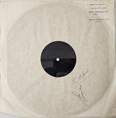 Lot 144 - STATUS QUO - 'YOUR KIND OF LOVE', EQ REFERENCE DISC/EMI ALAN PARSONS