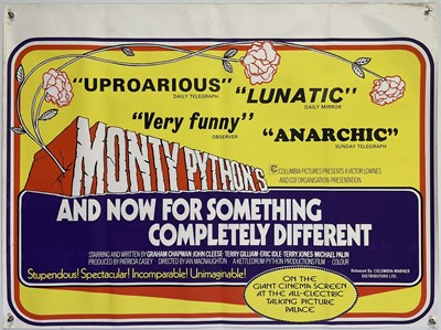Lot 265 - MONTY PYTHON - AND NOW FOR SOMETHING COMPLETELY DIFFERENT (1971) - ROLL OF ORIGINAL UK QUAD POSTERS.
