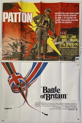 Lot 266 - ORIGINAL UK QUAD POSTERS - BATTLE OF BRITAIN / PATTON.
