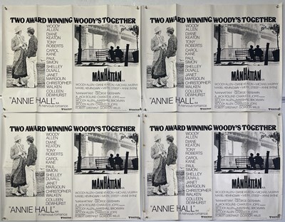 Lot 268 - WOODY ALLEN - ANNIE HALL / MANHATTAN DOUBLE BILL UK QUAD POSTERS (X4).