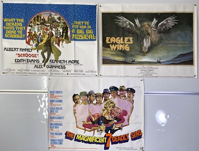 Lot 270 - 1970S UK QUAD POSTERS - MULTIPLE COPIES OF 'SCROOGE' / 'MAGNIFICENT SEVEN DEADLY SINS' / 'EAGLE'S WING'.