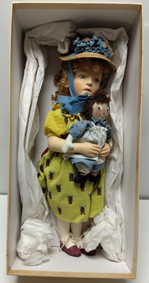 Lot 35 - R. JOHN WRIGHT MARCELLA AND RAGGEDY ANN LIMITED EDITION FELT DOLL