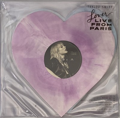 Lot 229 - TAYLOR SWIFT - LOVER LIVE FROM PARIS (ORIGINAL PINK MARBLED SHAPED DISC - B0036417-01)