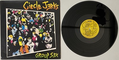 Lot 233 - CIRCLE JERKS - GROUP SEX (FLP 1002 - US ORIGINAL - RED / YELLOW LABEL DESIGN)