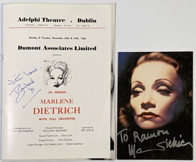 Lot 197 - MARLENE DIETRICH - SIGNED POSTCARD.