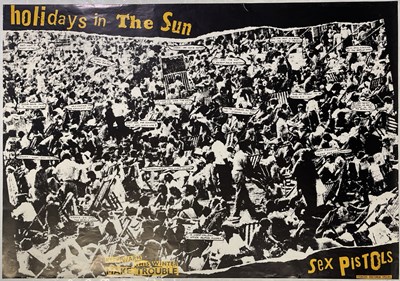 Lot 497 - THE SEX PISTOLS - HOLIDAYS IN THE SUN ORIGINAL POSTER.