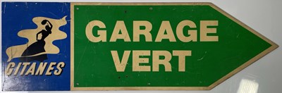 Lot 170 - MOTORSPORT - ORIGINAL LE MANS 'GARAGE VERT' SIGN.