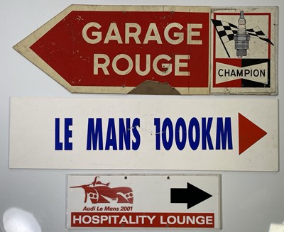 Lot 171 - MOTORSPORT - ORIGINAL LE MANS 'GARAGE ROUGE' SIGN.