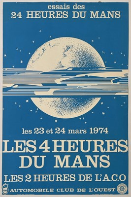 Lot 178 - MOTORSPORT - ORIGINAL 1974 LE MANS POSTER.