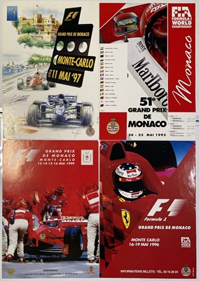 Lot 180 - MONACO GRAND PRIX - 1990S POSTER COLLECTION INC DRIVER SIGNED.