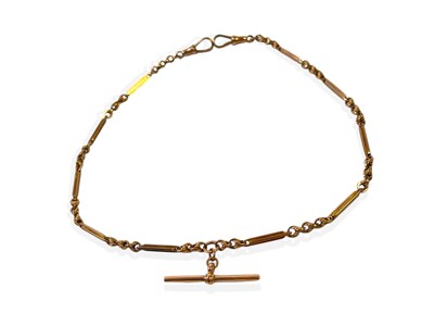 Lot 3 - 9ct GOLD ALBERT POCKET WATCH CHAIN AND T-BAR