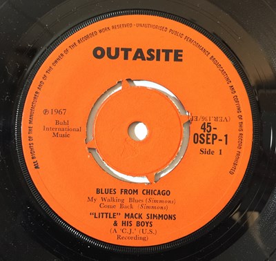 Lot 1141 - LITTLE MACK SIMMONS & HIS BOYS - BLUES FROM CHICAGO - 7" EP (OSEP1)