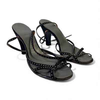 Lot 414 - MARILYN MONROE - OWNED AND WORN PAIR OF HIGH-HEELED SHOES.