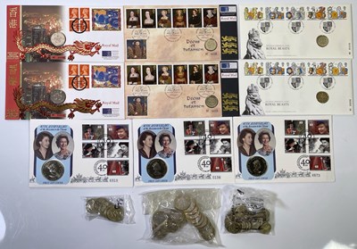 Lot 17 - ASSORTED £1 & £2 COINS INC COIN COVERS - FV £74+