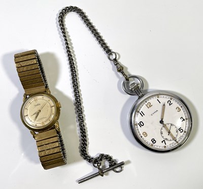 Lot 28 - ZENTRA GENTS WATCH & CYMA MILITARY POCKET WATCH
