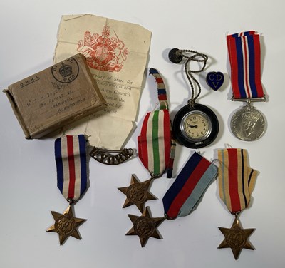Lot 35 - FIRST AND SECOND WORLD WAR MEDALS - 3 SOLDIERS.