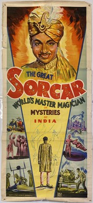 Lot 185 - MAGIC - VINTAGE ORIGINAL 'SORCAR' POSTER.