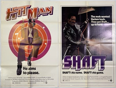 Lot 285 - BLAXPLOITATION - SHAFT (1971) AND HIT MAN (1972) - ORIGINAL ONE-SHEET POSTERS.