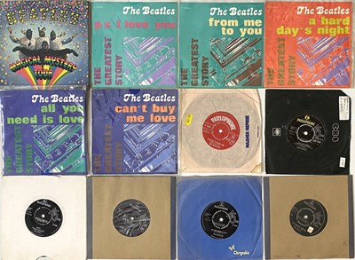 Lot 617 - THE BEATLES & MERSEYBEAT/LIVERPOOL RELATED 7" SINGLES - UK ORIGINAL/REPRESS, IMPORTS