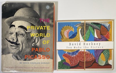 Lot 110 - ART/PHOTOGRAPHY - PICASSO BOOK SIGNED BY DAVID DOUGLAS DUNCAN - A DAVID HOCKNEY SIGNED BOOK.