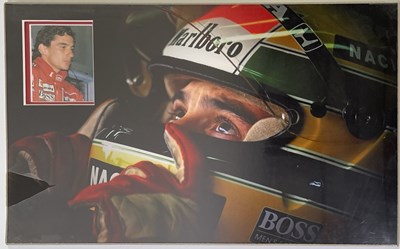 Lot 428 - FORMULA ONE - AYRTON SENNA SIGNED POSTCARD.