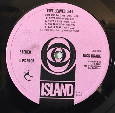 Lot 1152 - NICK DRAKE - FIVE LEAVES LEFT LP (ORIGINAL UK ORLAKE PRESSING - ILPS 9105)