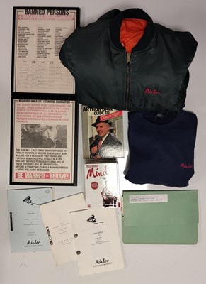 Lot 356 - MINDER TV SHOW - MEMORABILIA (JACKET, PLANS, SCRIPTS, ETC)
