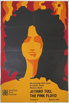 Lot 537 - PINK FLOYD - ORIGINAL AND RARE 1968 SHEFFIELD CONCERT POSTER.