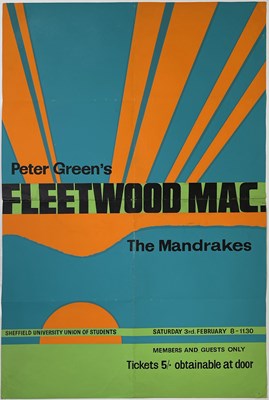 Lot 471 - FLEETWOOD MAC- ORIGINAL 1968 SHEFFIELD CONCERT POSTER.
