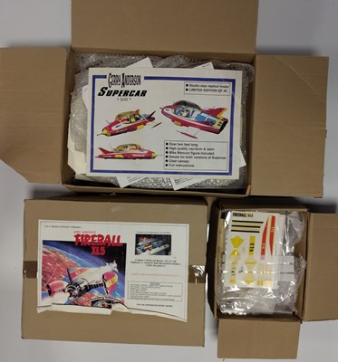 Lot 383 - GERRY ANDERSON SUPERCAR AND FIREBALL LARGE MODEL KITS.