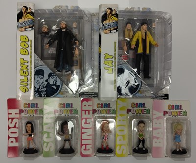 Lot 386 - JAY AND SILENT BOB PLUS UNOFFICIAL SPICE GIRLS FIGURINES.