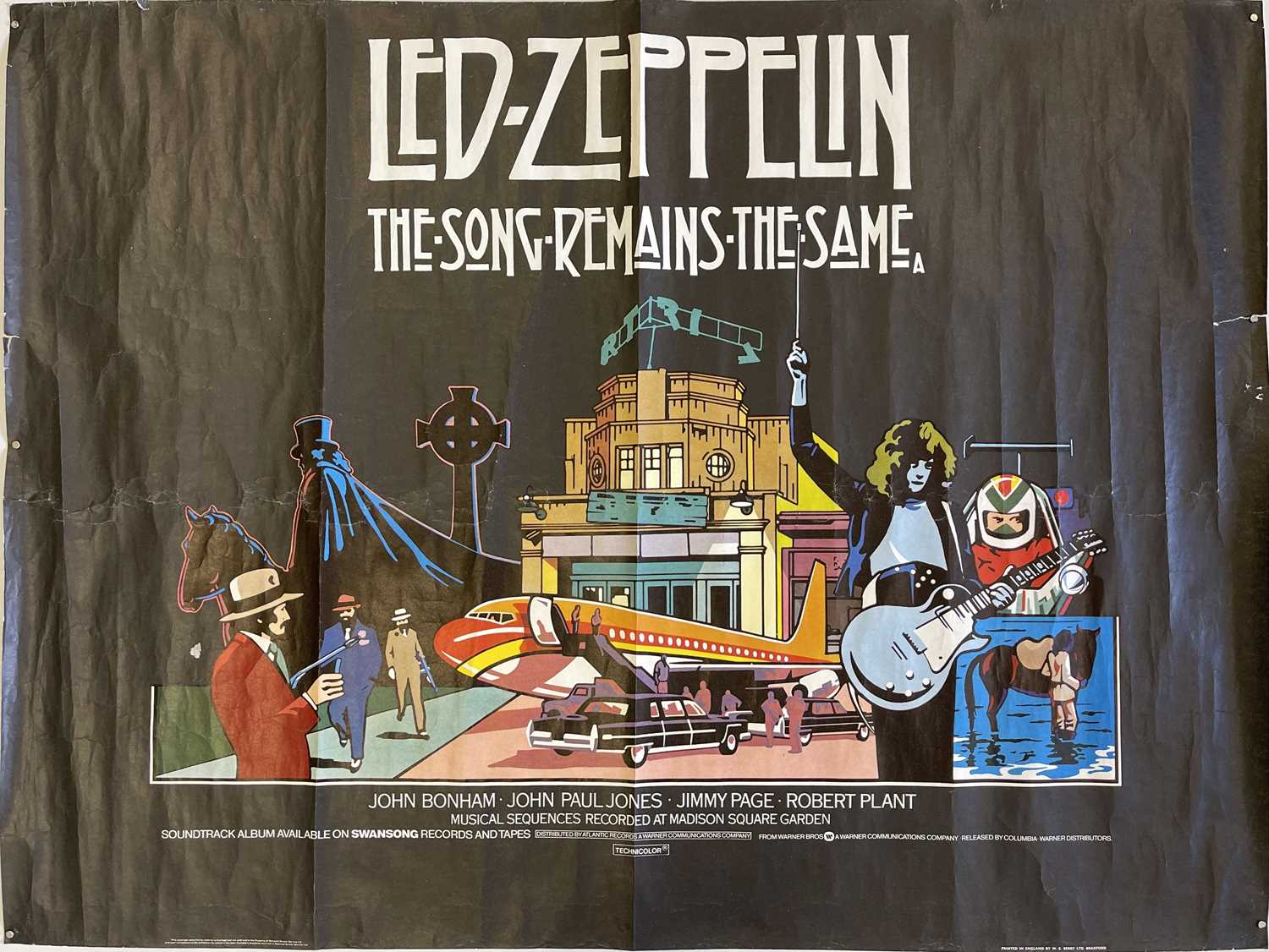 Lot 151 - LED ZEPPELIN - SONG REMAINS THE SAME ORIGINAL POSTER.