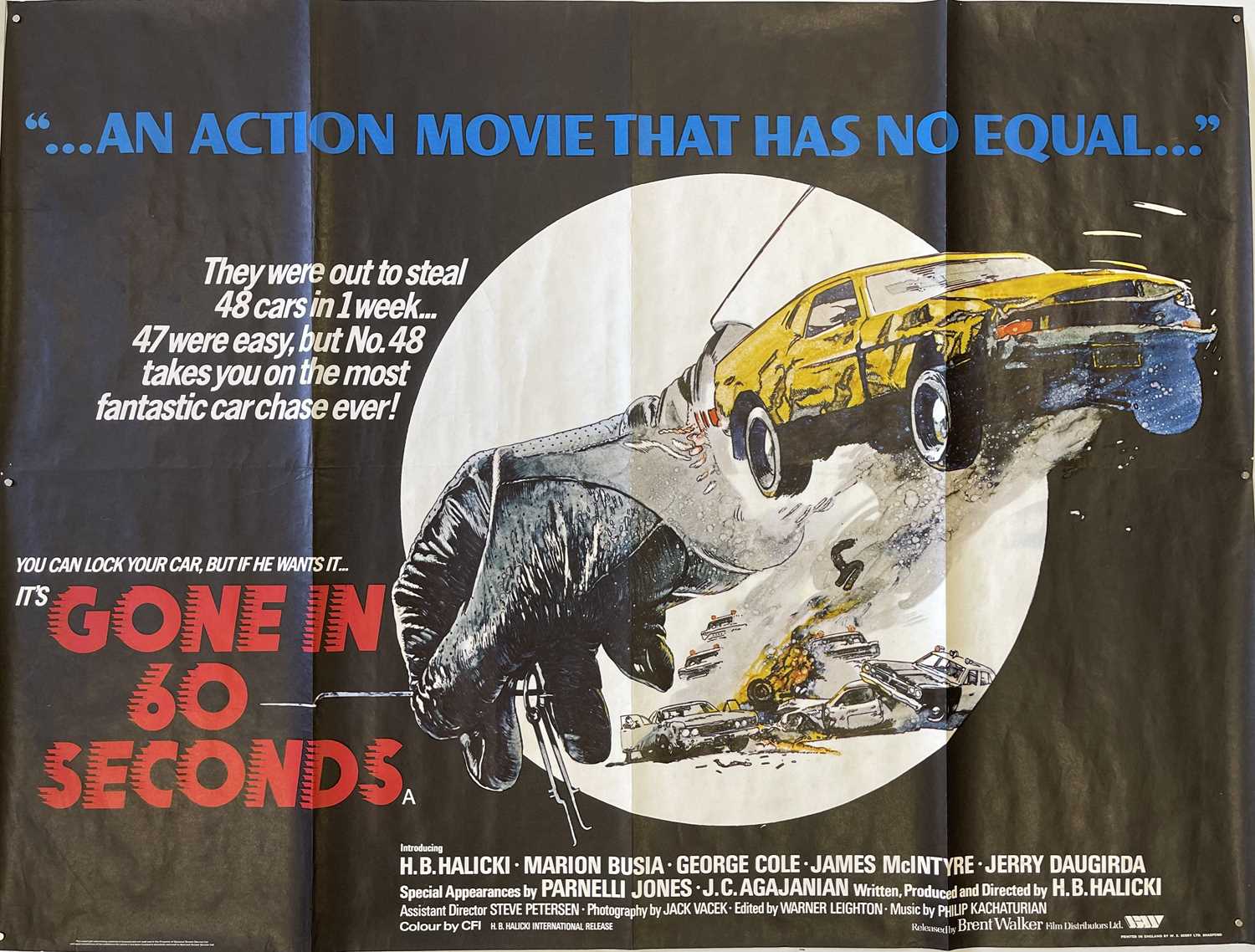 Lot 153 - GONE IN 60 SECONDS FILM POSTER.
