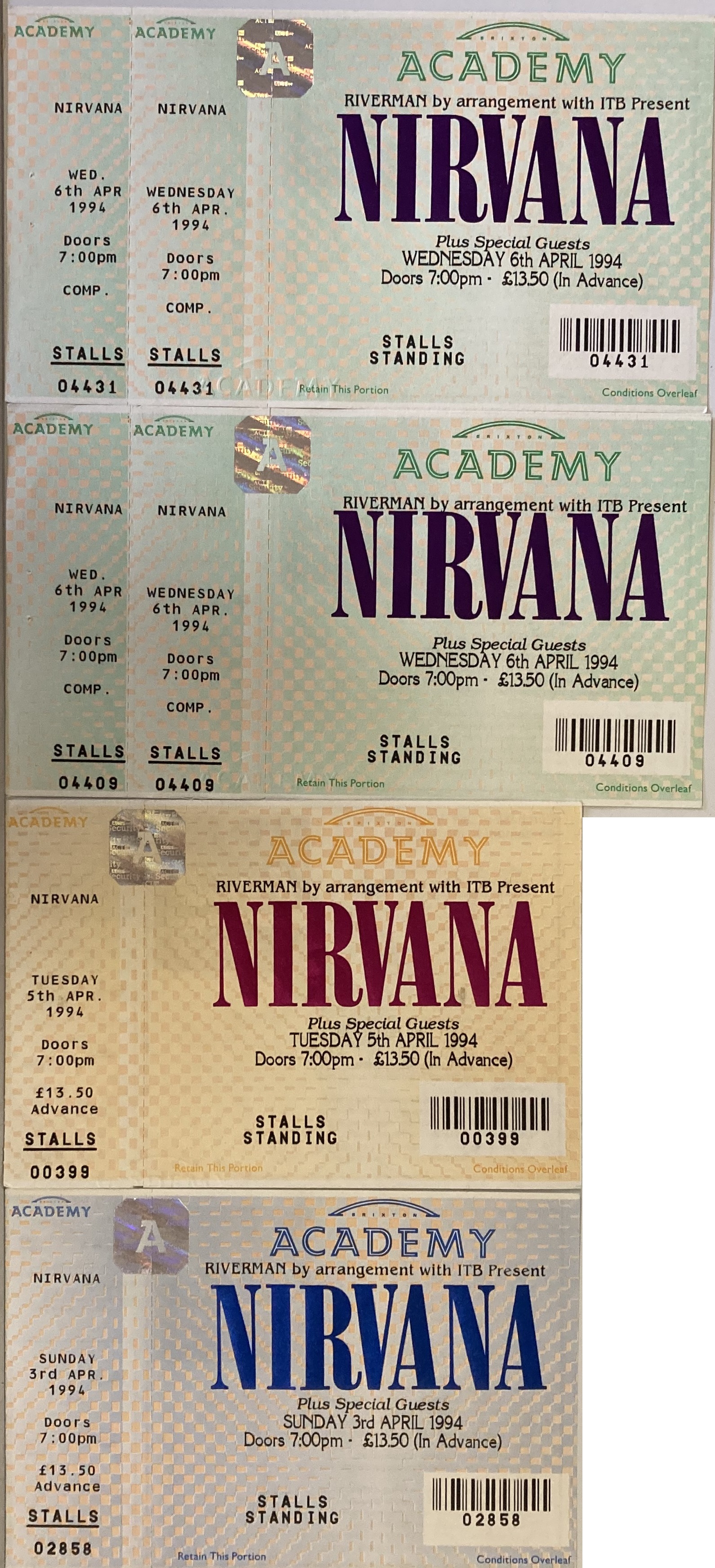 nirvana tour tickets