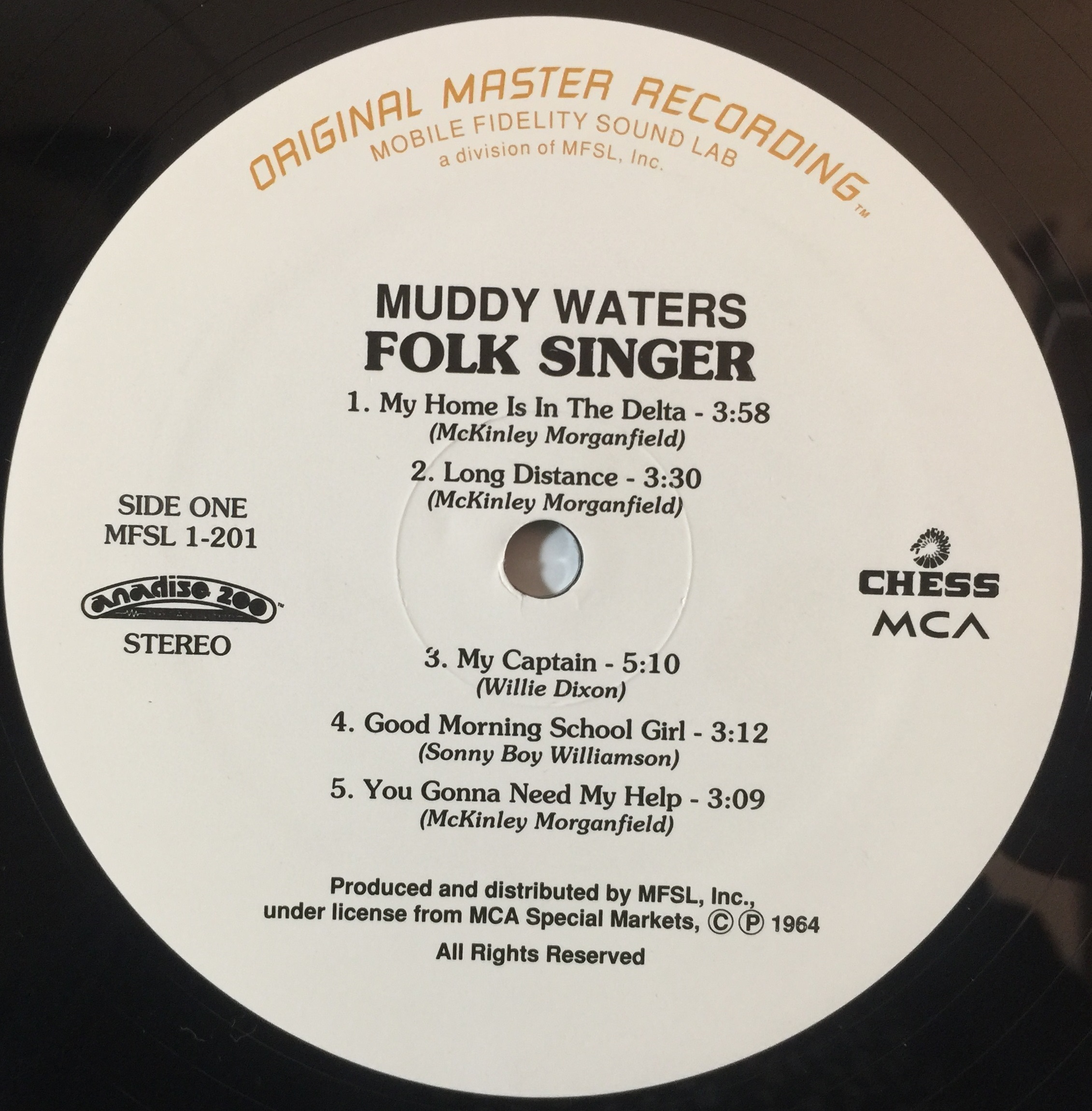 Lot 1271 - MUDDY WATERS - FOLK SINGER LP (LIMITED