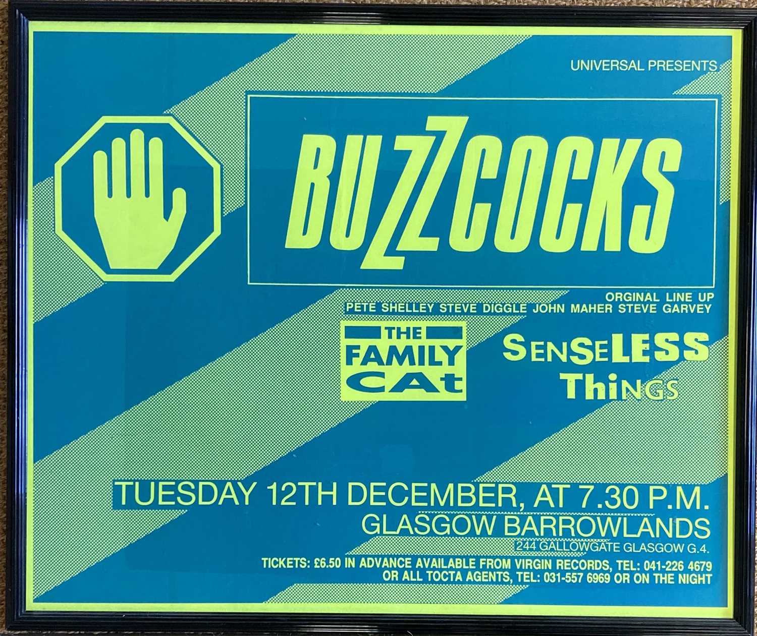 Lot 177 - BUZZCOCKS GLASGOW 1989 POSTER