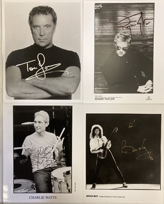 Lot 246 - CLASSIC ROCK STARS SIGNED - CHARLIE WATTS/BRIAN MAY/ ROGER TAYLOR