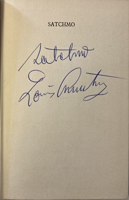 Lot 260 - LOUIS ARMSTRONG SIGNED BOOK