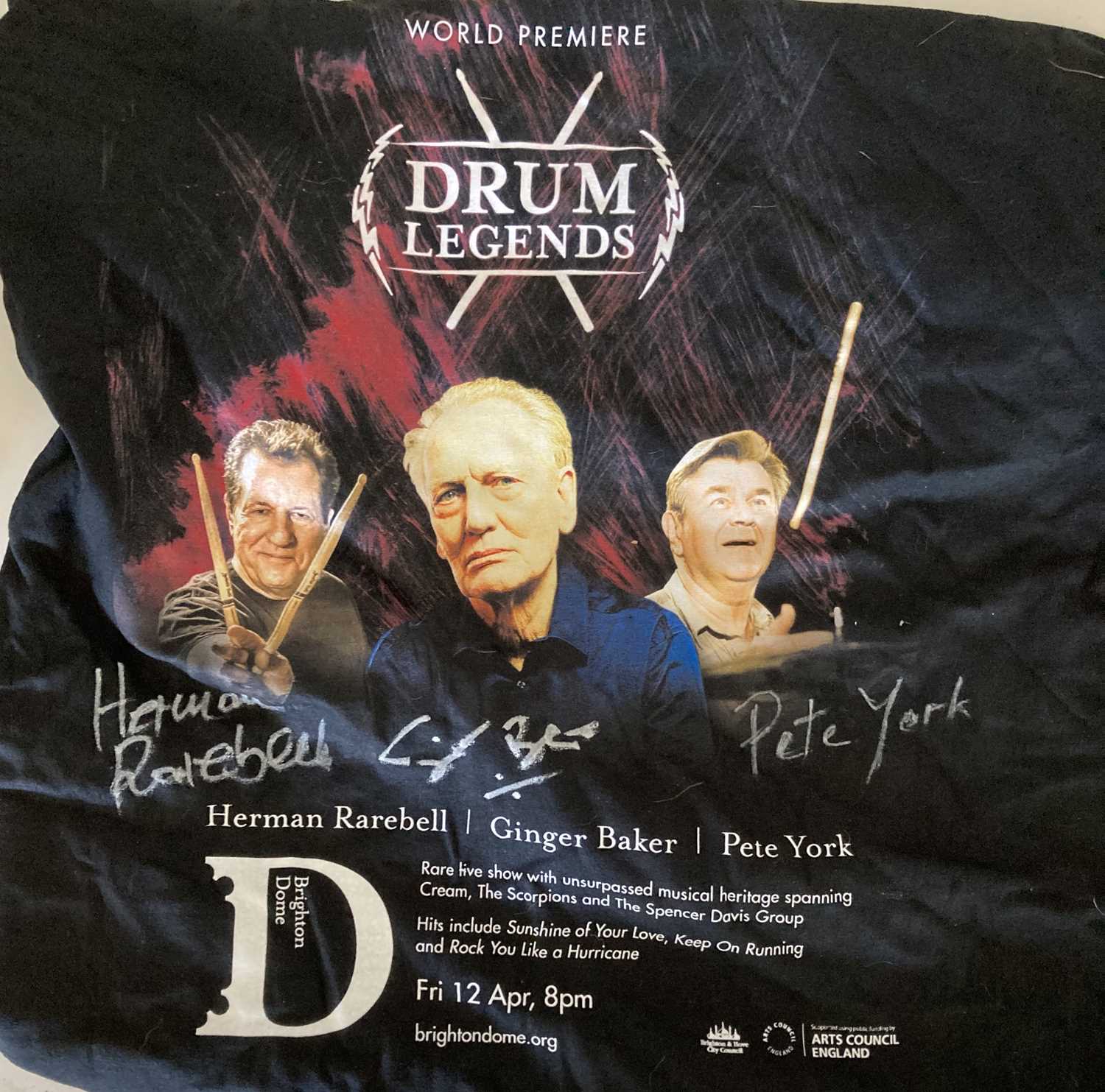 Lot 300 GINGER BAKER SIGNED DRUM ITEMS