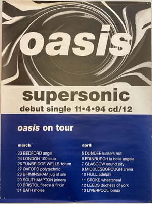 Lot 418 - OASIS SUPERSONIC LISTINGS POSTER