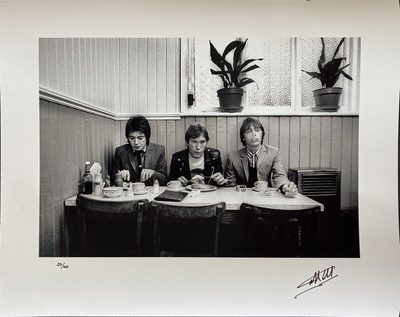 Lot 411 - THE JAM - NEWS OF THE WORLD MARTYN GODDARD SIGNED PHOTO PRINT.