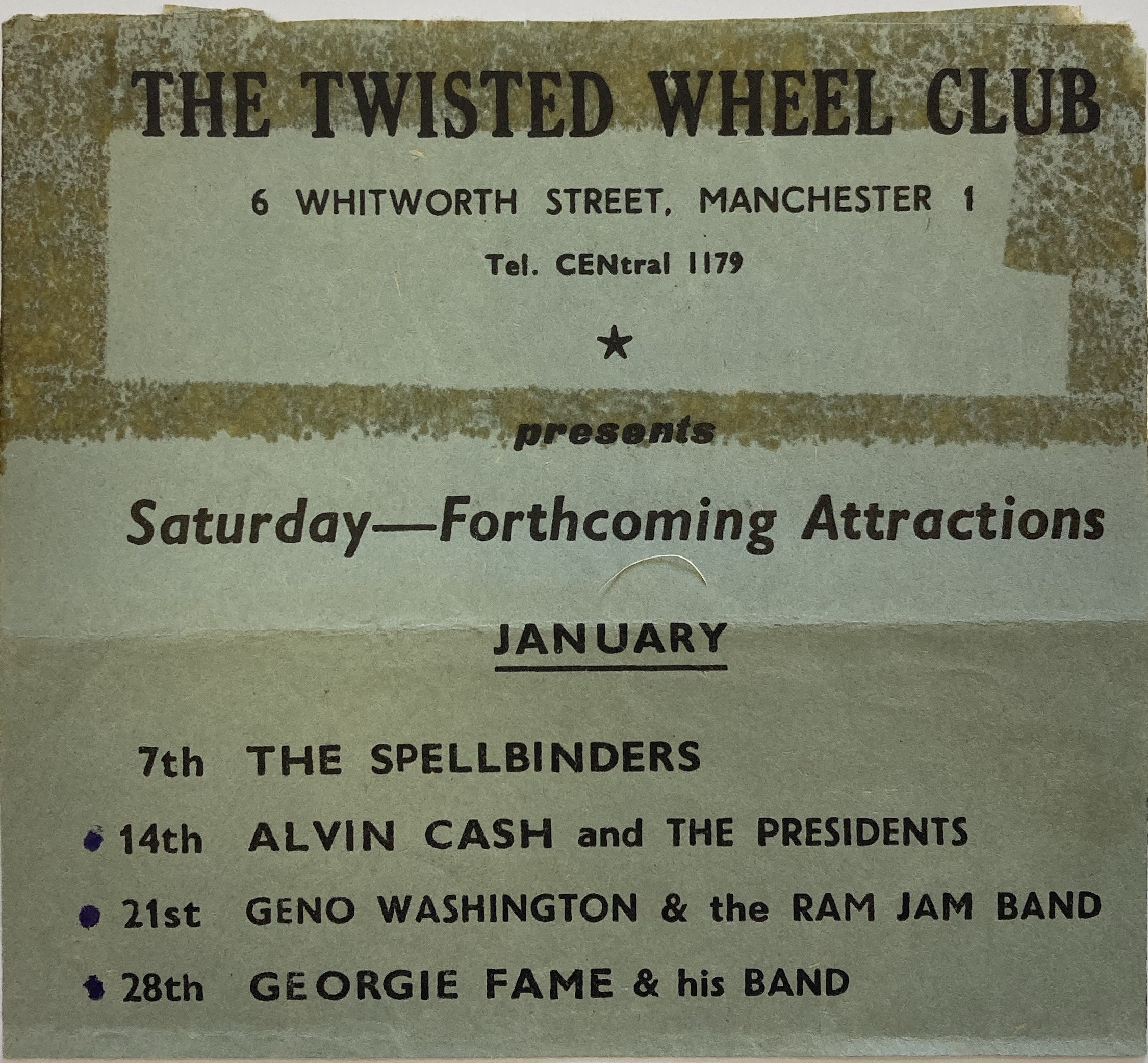 Lot 109 - TWISTED WHEEL CLUB MANCHESTER - ORIGINAL