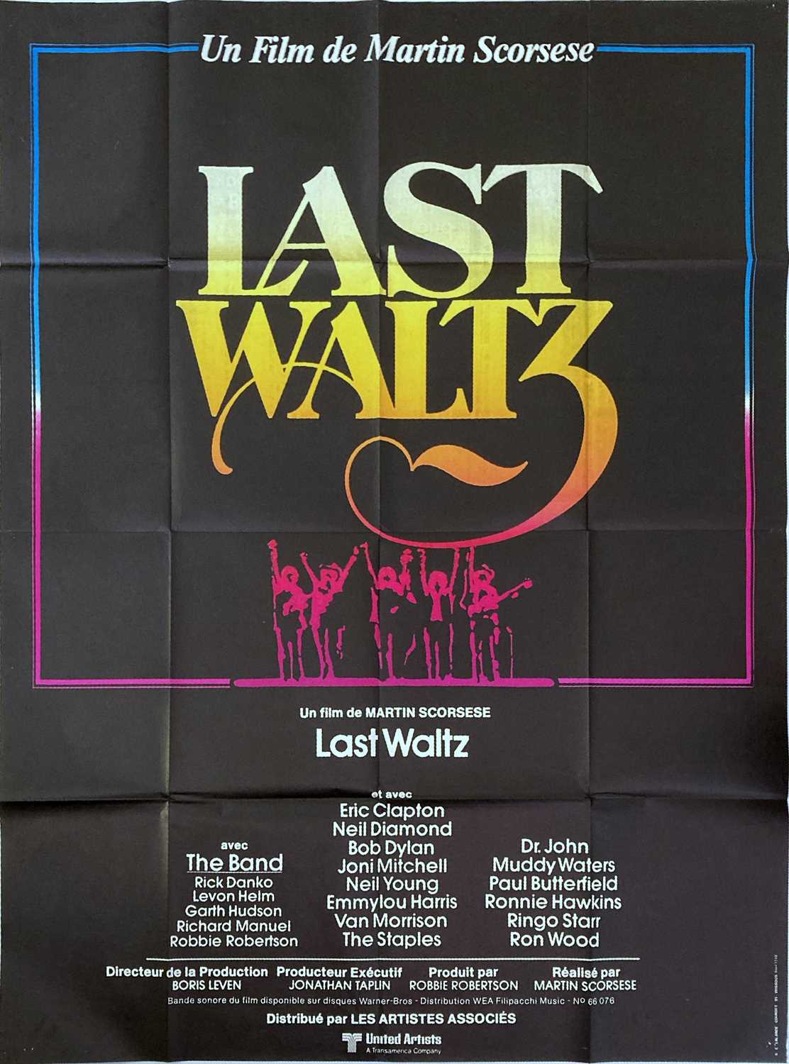 Lot 175 - THE LAST WALTZ POSTER AND FILM STILLS.