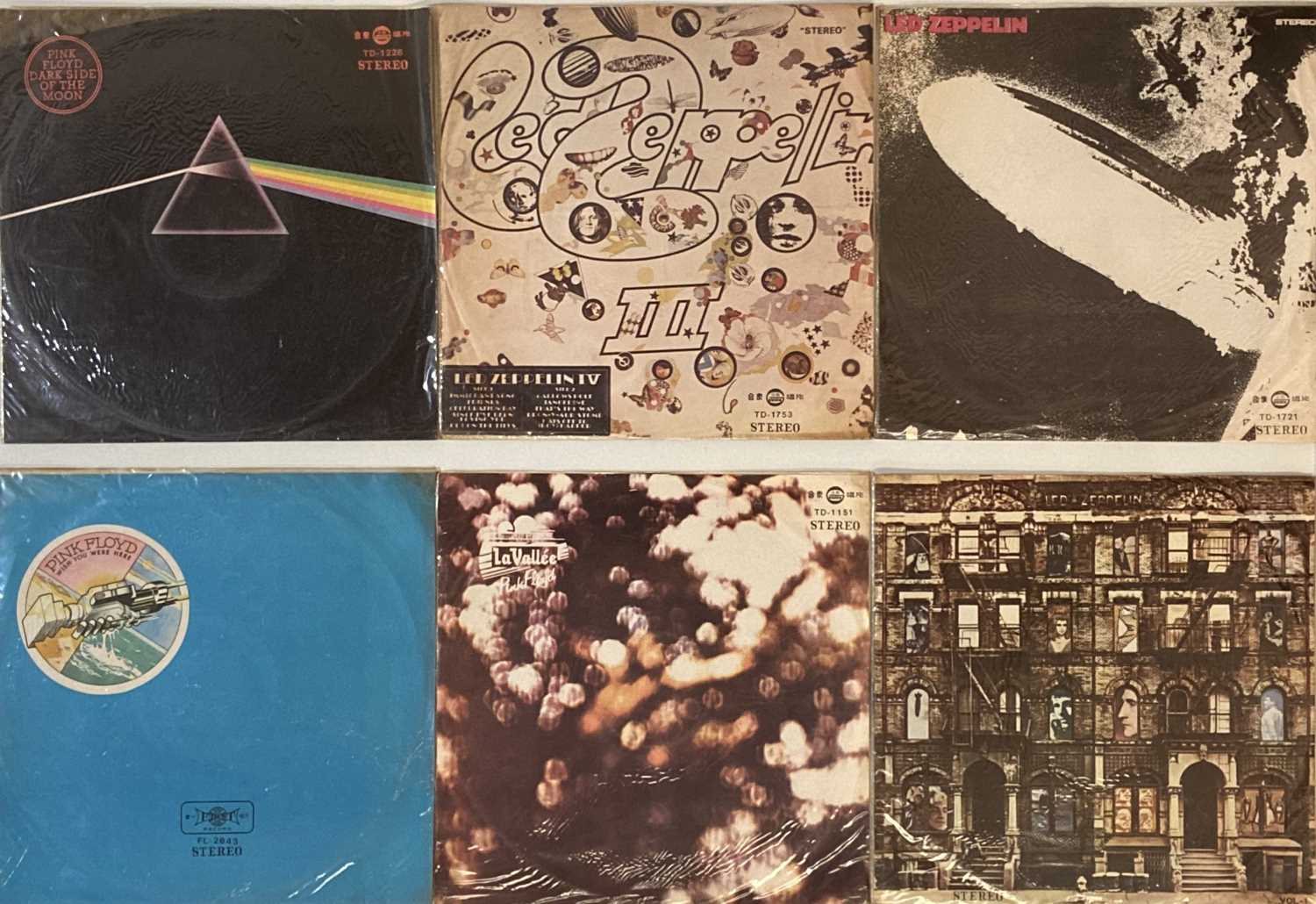 Lot 1278 - LED ZEPPELIN/PINK FLOYD - TAIWANESE PRESSING LPs