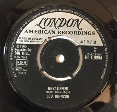 Lot 717 - LOU JOHNSON - UK LONDON 7" RARITIES