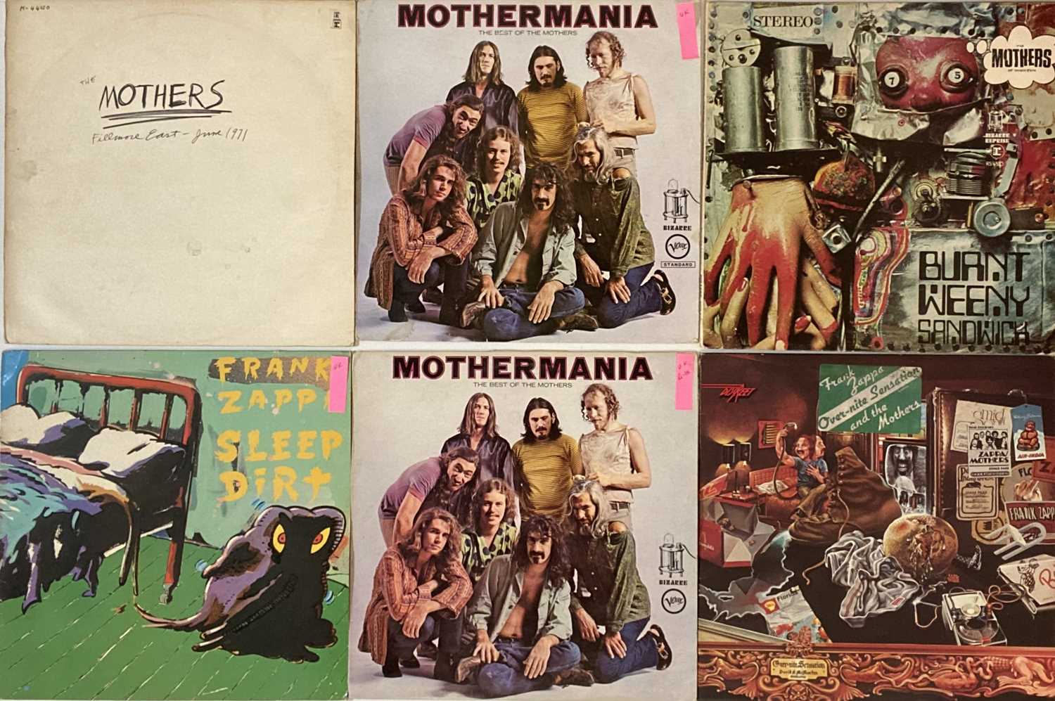 Lot of sale 3 Frank Zappa New LPs: Mothermania, Chunga's Revenge, Burnt Weeny